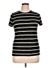 Mossimo Supply Co. 100% Cotton Stripes Black Short Sleeve Turtleneck Size XL - photo 1