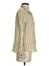 Zara Stripes Green Long Sleeve Button-Down Shirt Size S - photo 4