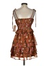 City Studio Paisley Brown Cocktail Dress Size XS - photo 2