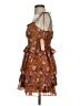 City Studio Paisley Brown Cocktail Dress Size XS - photo 5