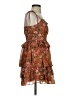 City Studio Paisley Brown Cocktail Dress Size XS - photo 4