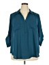 Torrid 100% Polyester Teal 3/4 Sleeve Blouse Size 2X Plus (2) - photo 1