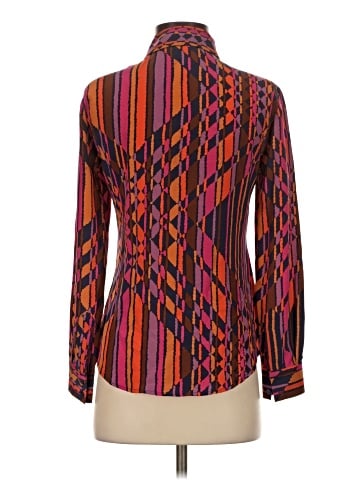 Trina Turk Long Sleeve Silk Top (view 2)