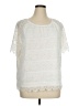 Westport 1962 100% Polyester Ivory Short Sleeve Blouse Size XL - photo 1