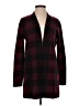 Talbots Plaid Burgundy Wool Cardigan Size S - photo 1