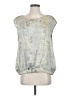 DKNY Jeans 100% Polyester Silver Sleeveless Blouse Size S - photo 1