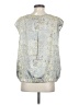 DKNY Jeans 100% Polyester Silver Sleeveless Blouse Size S - photo 2