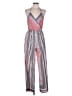 Fire Los Angeles Chevron-herringbone Pink Jumpsuit Size M - photo 1
