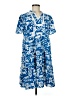 Cactus 100% Polyester Print Blue Casual Dress Size M - photo 1