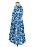 Cactus 100% Polyester Print Blue Casual Dress Size M - photo 5