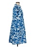 Cactus 100% Polyester Print Blue Casual Dress Size M - photo 4