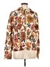 Lucky Brand 100% Linen Floral Multi Color Ivory Jacket Size L - photo 1