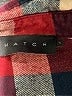 Hatch 100% Cotton Plaid Black Burgundy Long Sleeve Blouse Size Sm Maternity (1) - photo 6