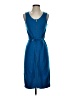 Christopher Fischer Solid Blue Casual Dress Size S - photo 1