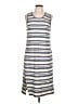 Matty M Stripes Gray Casual Dress Size L - photo 1