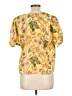 Rose + Olive Yellow Short Sleeve Blouse Size L - photo 2