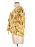 Rose + Olive Yellow Short Sleeve Blouse Size L - photo 5