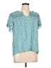 Daniel Rainn 100% Rayon Teal Short Sleeve Blouse Size L - photo 1