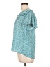 Daniel Rainn 100% Rayon Teal Short Sleeve Blouse Size L - photo 5