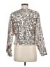 ASOS 100% Polyester Silver Long Sleeve Blouse Size 8 - photo 2