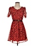 Freebird 100% Polyester Animal Print Red Cocktail Dress Size S - photo 1