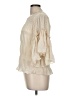 Line & Dot 100% Polyester Ivory 3/4 Sleeve Blouse Size M - photo 5