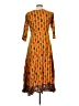 Assorted Brands Paisley Orange Casual Dress Size L - photo 2