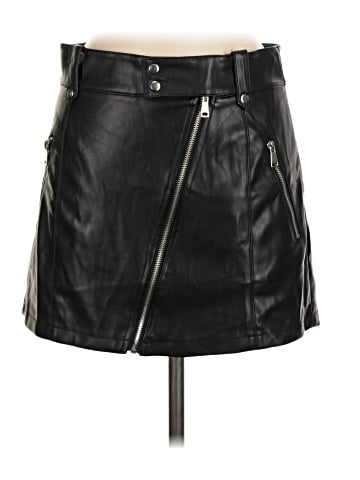 Zara Faux Leather Skirt (view 1)