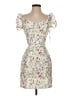 Kensie 100% Polyester Floral Ivory Cocktail Dress Size 0 - photo 1