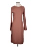 Doe & Rae Solid Brown Casual Dress Size S - photo 1