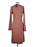 Doe & Rae Solid Brown Casual Dress Size S - photo 2