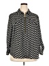 MICHAEL Michael Kors 100% Polyester Houndstooth Black Long Sleeve Blouse Size 2X - photo 1