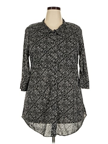 Style&Co 3/4 Sleeve Button-Down Shirt (view 1)