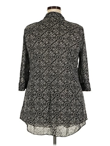 Style&Co 3/4 Sleeve Button-Down Shirt (view 2)