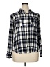 Cato 100% Rayon Plaid Blue Long Sleeve Button-Down Shirt Size XL - photo 1