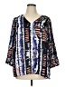 Paraphrase 100% Polyester Blue 3/4 Sleeve Blouse Size 1X - photo 1