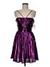 City Studio Metallic Purple Cocktail Dress Size 9 - 10 - photo 1