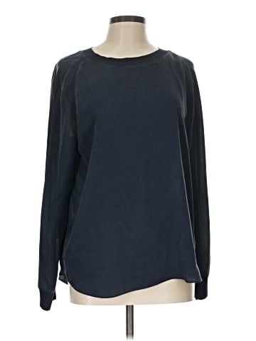 Vince. Long Sleeve Silk Top (view 1)