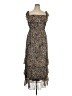 DR2 100% Polyester Animal Print Brown Cocktail Dress Size XL - photo 1