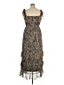 DR2 100% Polyester Animal Print Brown Cocktail Dress Size XL - photo 2