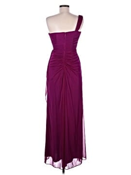 xscape joanna chen purple dress XSCAPE BY JOANNA CHEN PURPLE SATIN RUCHED SHEATH DRESS-SIZE 8-PERFECT!!
