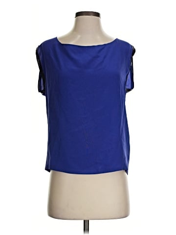 Maje Short Sleeve Silk Top (view 1)