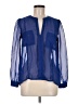 Charlotte Russe 100% Polyester Blue Long Sleeve Blouse Size M - photo 1