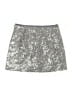 Assorted Brands Metallic Silver Casual Skirt Size L - photo 2
