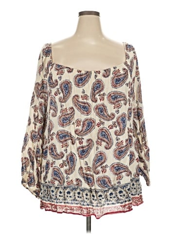 Chaps 3/4 Sleeve Blouse (view 1)