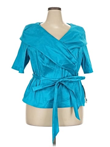 Alex Evenings Short Sleeve Blouse (view 1)