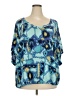 Nic + Zoe Blue 3/4 Sleeve Blouse Size 3X - photo 1