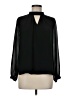 Naked Zebra Black Long Sleeve Blouse Size M - photo 1