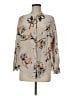 ALLSAINTS Floral Tan 3/4 Sleeve Blouse Size 6 - photo 1