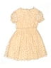 Little Lass 100% Polyester Hearts Yellow Dress Size 6X - photo 2